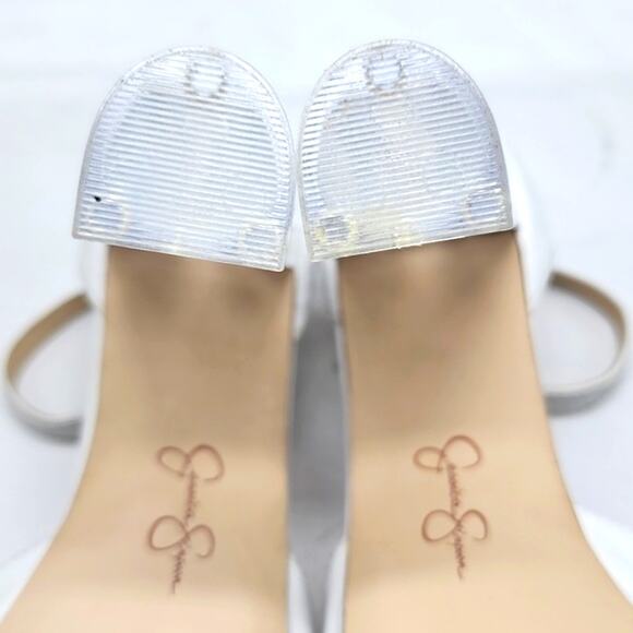 JESSICA SIMPSON-PISILA-2-HEELED LEATHER■SANDAL ANKLE STRAP- ■NWOB■ 💎LADIES 8💎 - Picture 15 of 16